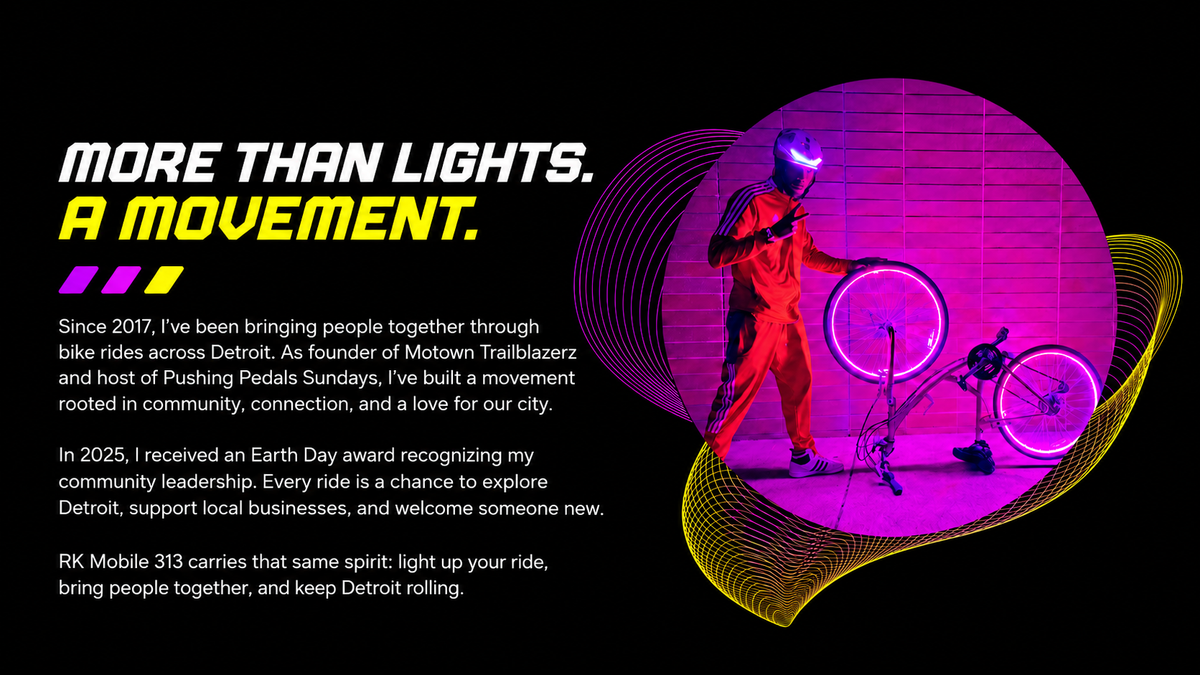 More than lights. A movement. Detroit community rides since 2017 and 2025 Earth Day award